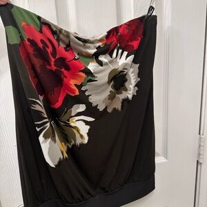 Floral Print Strapless Top